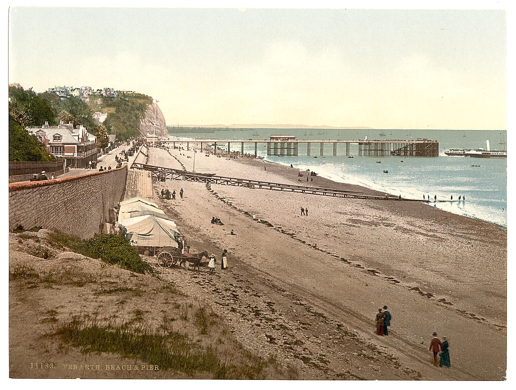 A picture of Beach and pier, Penarth, Wales