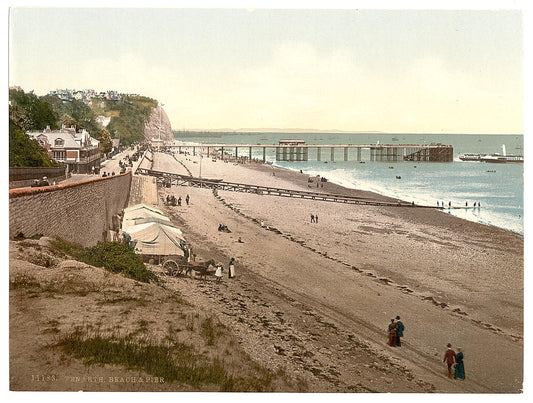 A picture of Beach and pier, Penarth, Wales