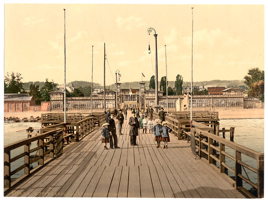 A picture of Beach, Zoppot, West Prussia, Germany (i.e., Sopot, Poland)