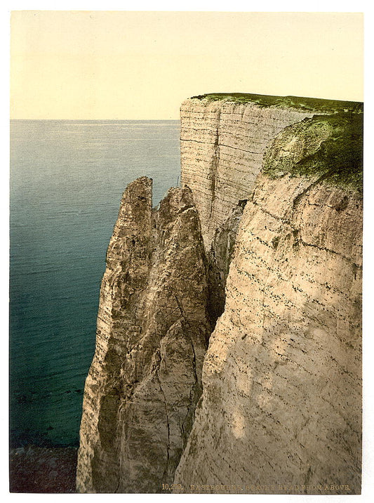 A picture of Beachy Head from above, Eastbourne, England