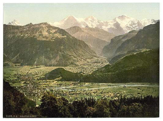 A picture of Beatenburg (i.e., Beatenberg), from Amisbuhl, Bernese Oberland, Switzerland