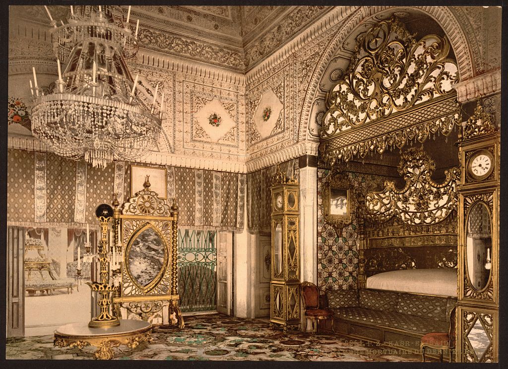 A picture of Bedchamber of the late Bey of Tunis, Kasr-el-Said, Tunisia