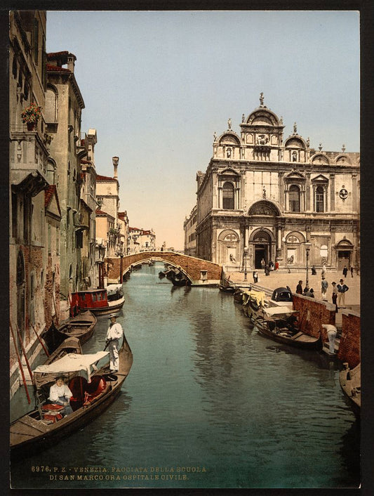 A picture of Before St. Mark's and public hospital, Venice, Italy