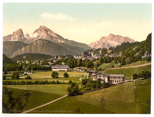 A picture of Berchtesgaden from Malerhugel, Upper Bavaria, Germany