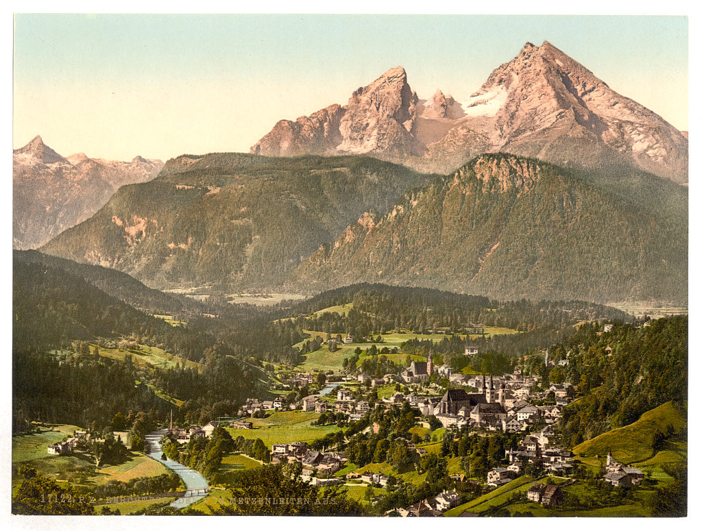 A picture of Berchtesgaden from Metzenleiten Upper Bavaria, Germany