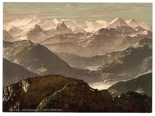 A picture of Bernese Alps, from Pilatus, Bernese Oberland, Switzerland