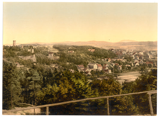 A picture of Bielefield (i.e., Bielefeld), with Sparenburg, Westphalia, Germany