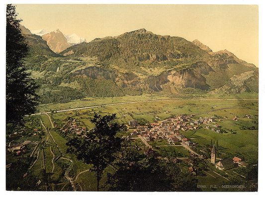 A picture of Bird's-eye-view of Meiringen, Bernese Oberland, Switzerland