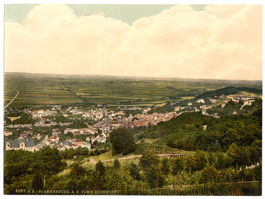 A picture of Blankenburg, from the Ziegenkopf, Hartz Mountains, Germany