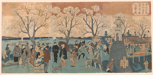 A picture of Bokusui tsutsumi hanazakari no zu