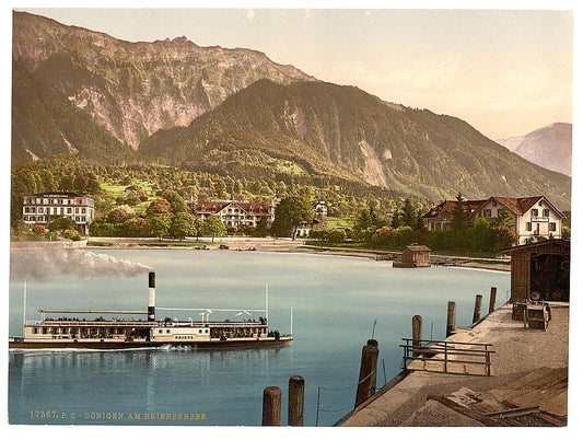 A picture of Bonigen from Brienz Lake, Bernese Oberland, Switzerland