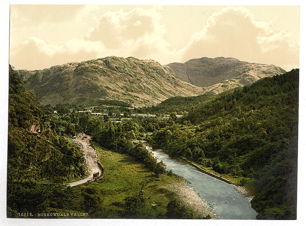 A picture of Borrowdale Valley, from Bowder Stone, Lake District, England