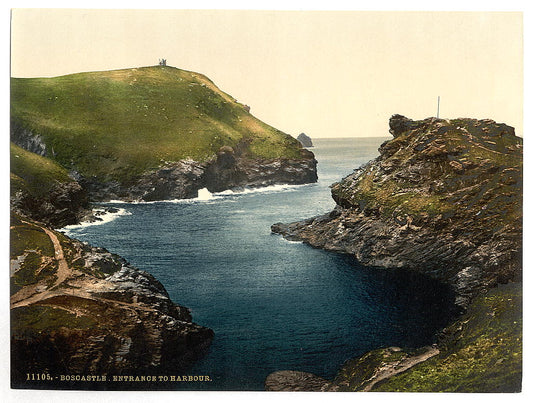 A picture of Boscastle, entrance to harbor, Cornwall, England