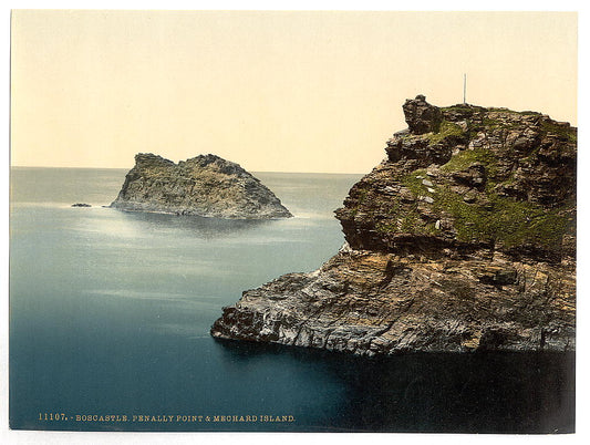 A picture of Boscastle, Penally Point and Mechard Island, Cornwall, England