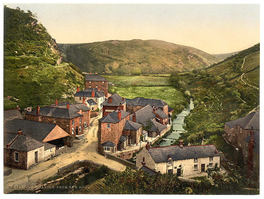 A picture of Boscastle, view from New Road, Cornwall, England