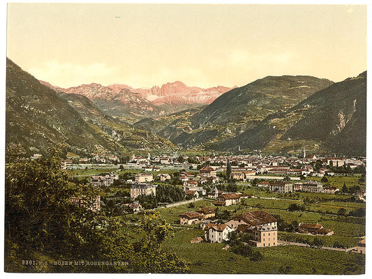 A picture of Bosen and Rosengarten, Tyrol, Austro-Hungary