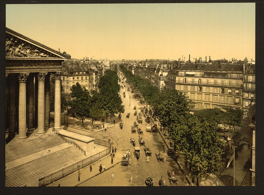 A picture of Boulevard of the Madeline (i.e., Madeleine), Paris, France