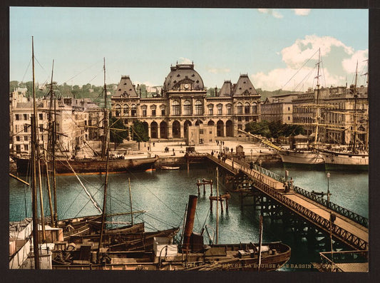 A picture of Bourse and docks, Havre, France