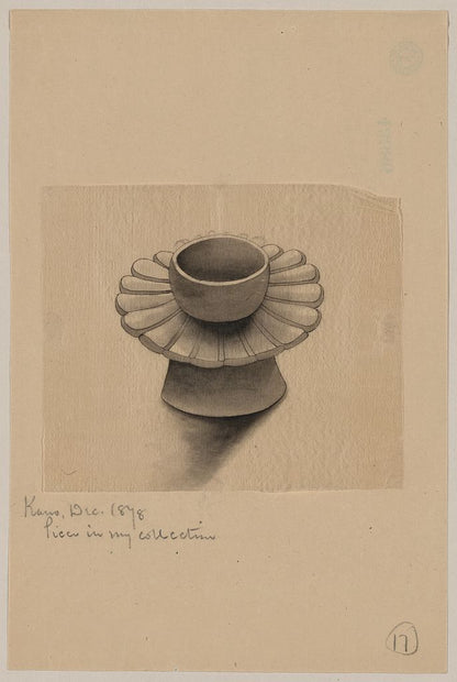 A picture of Bowl on petal-shaped platter with conical base