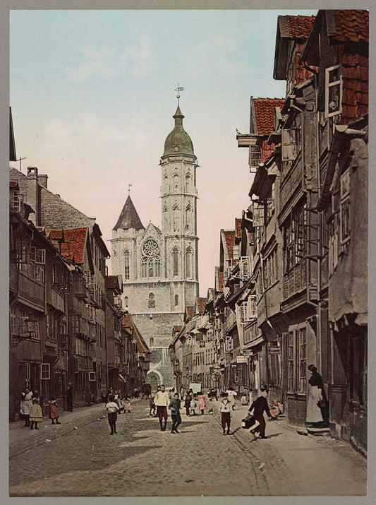 A picture of Braunschweig. Weberstrass mit Andreaskirche