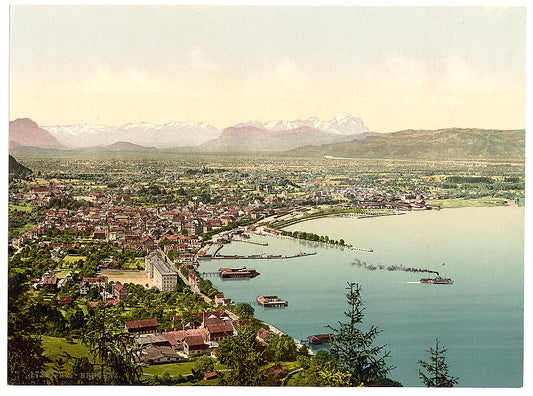A picture of Bregenz from "Haggen", Tyrol, Austro-Hungary