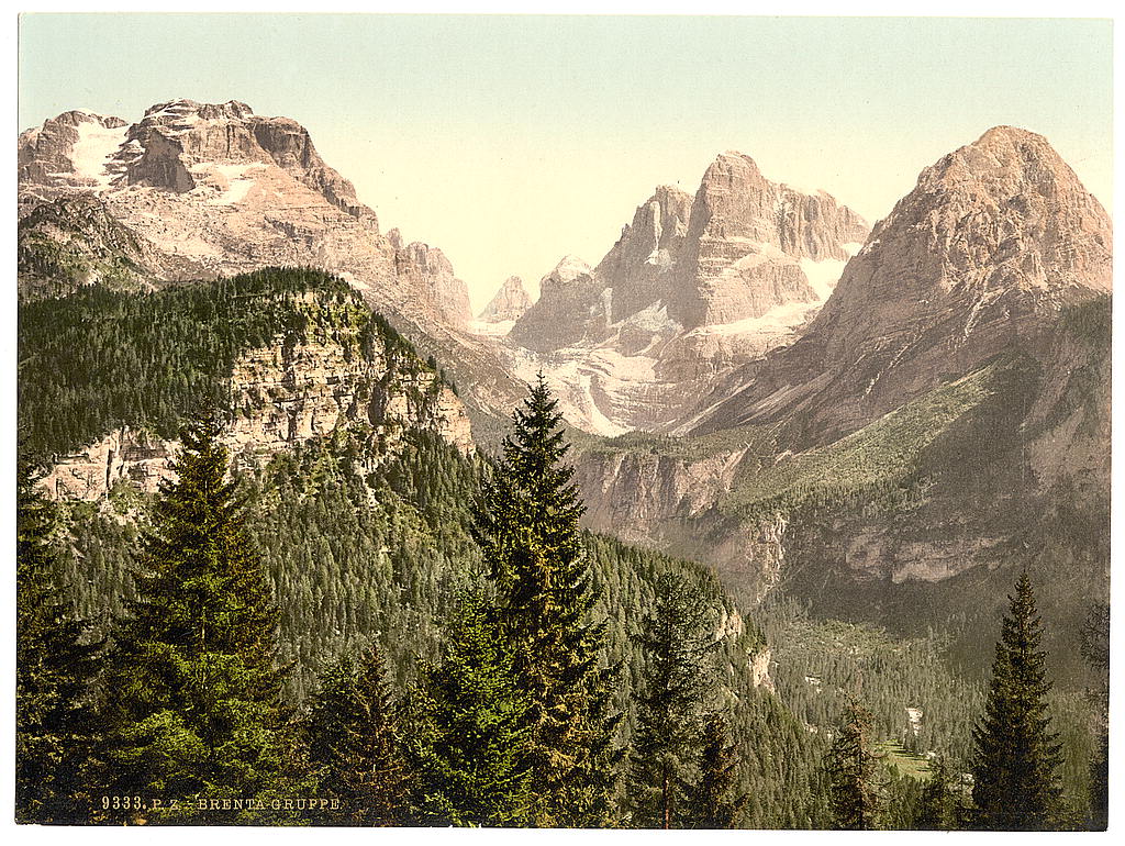 A picture of Brenta Group, from Erzherzog, Tyrol, Austro-Hungary