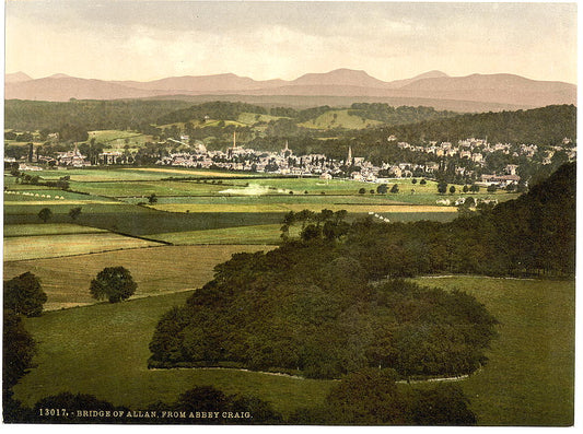 A picture of Bridge of Allan from Abbey Craig, Scotland