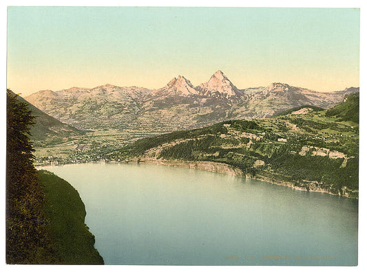 A picture of Brunnen and the Axenstein, Lake Lucerne, Switzerland