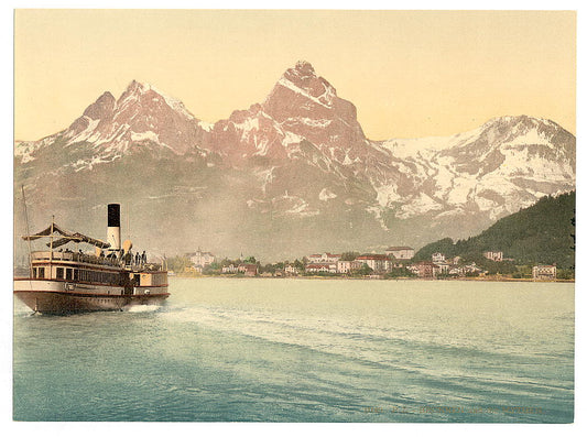 A picture of Brunnen and the Mythen, Lake Lucerne, Switzerland