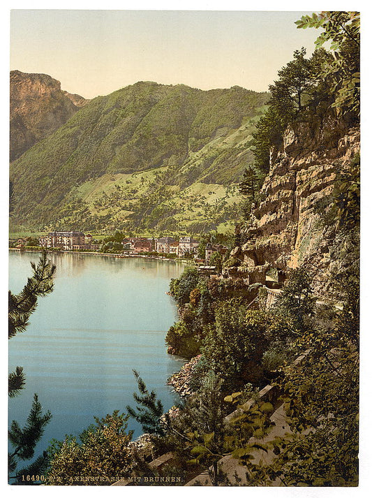 A picture of Brunnen from Axenstrasse, Lake Lucerne, Switzerland
