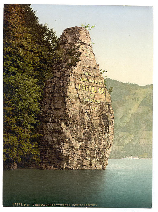 A picture of Brunnen, Schillerstein, Lake Lucerne, Switzerland