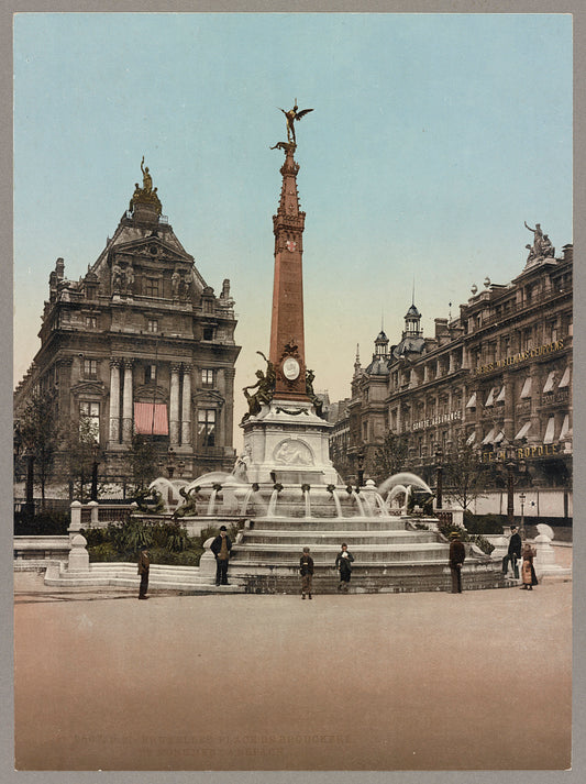 A picture of Bruxelles. Place de Brouckère et Monument Anspach