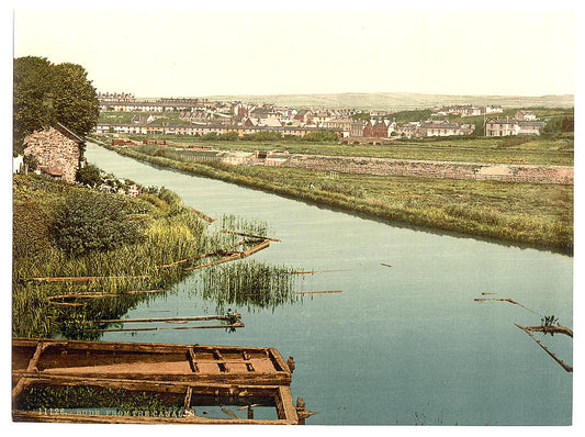 A picture of Bude, from the canal, Cornwall, England