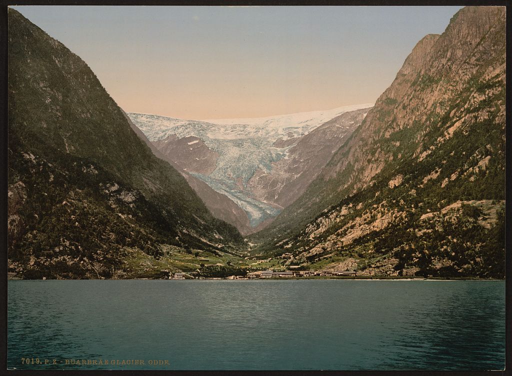 A picture of Buerbrae  (i.e., Buarbreen) Glacier, Odde (i.e. Odda), Hardanger Fjord, Norway