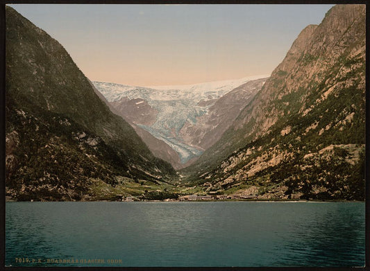 A picture of Buerbrae  (i.e., Buarbreen) Glacier, Odde (i.e. Odda), Hardanger Fjord, Norway