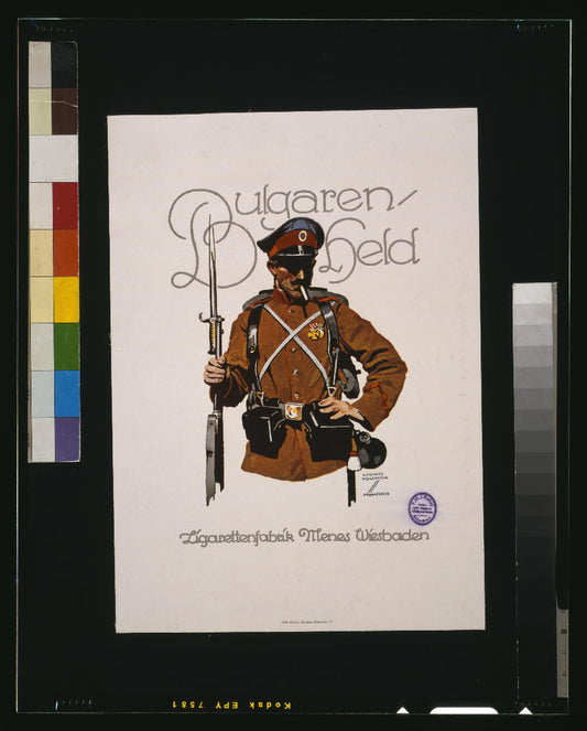 A picture of Bulgaren-Held; Zigarettenfabrik Menes, Wiesbaden