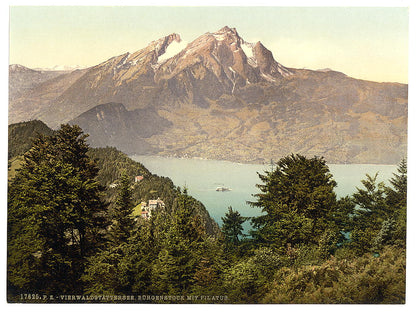 A picture of Burgenstock and Pilatus, Lake Lucerne, Switzerland