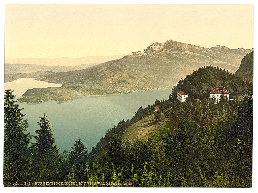 A picture of Burgenstock, hotel and lake, Lake Lucerne, Switzerland