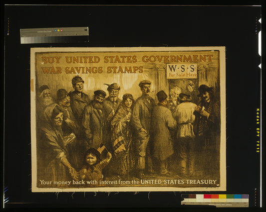 A picture of Buy United States government war savings stamps Your money back with interest from the United States Treasury /