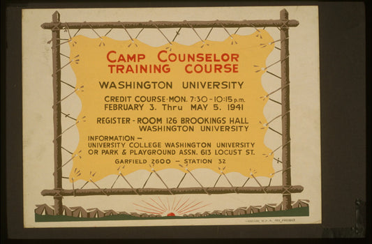 A picture of Camp counselor training course, Washington University