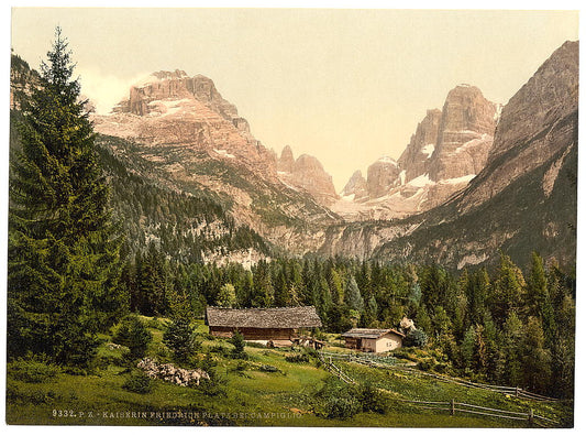 A picture of Campiglio (i.e., Madonna di Campiglio), Empress Frederick's Place, Tyrol, Austro-Hungary