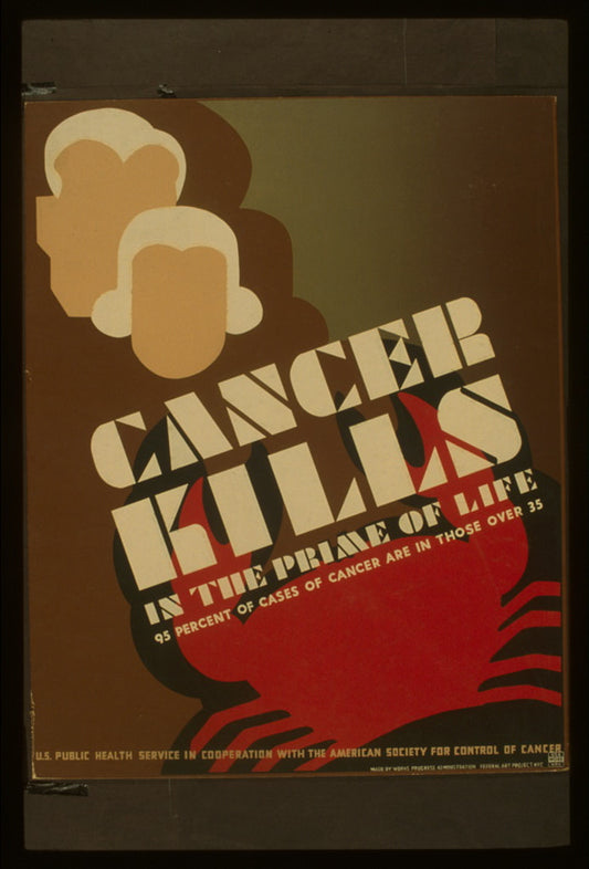 A picture of Cancer kills in the prime of life 95 percent of cases of cancer are in those over 35.