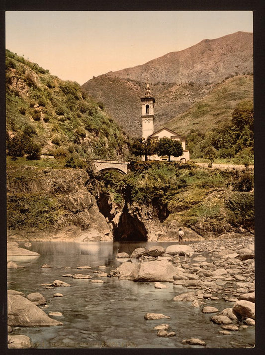 A picture of Canobbia (i.e., Cannobio), Lake Maggiore, Italy