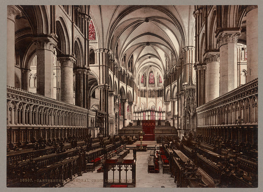 A picture of Canterbury Cathedral. Choir Looking East