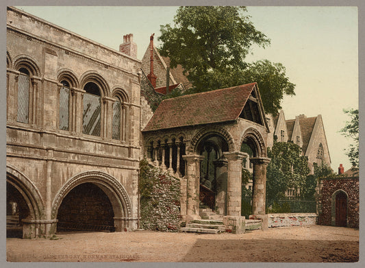 A picture of Canterbury. Norman Staircase