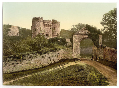 A picture of Carisbrocke (i.e., Carisbrooke), the castle, Isle of Wight, England