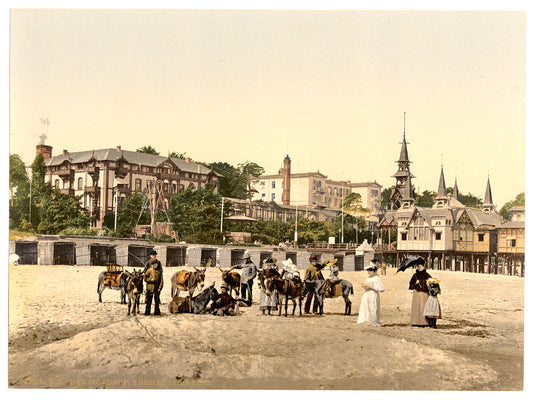 A picture of Casino and pier, Heringsdorf (i.e., Seebad Heringsdorf), Pomerania, Germany