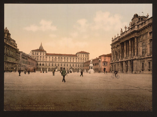 A picture of Castle Place with Royal and Madama Palaces, Turin, Italy