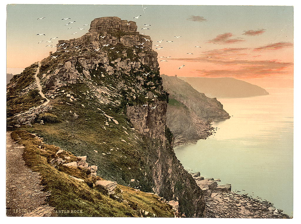A picture of Castle Rock in the Valley of Rocks, Lynton and Lynmouth, England