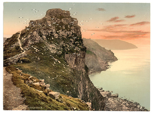 A picture of Castle Rock in the Valley of Rocks, Lynton and Lynmouth, England